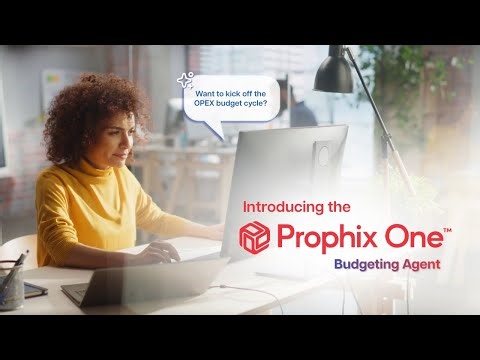 Introducing the Prophix One™ Budgeting Agent | Your autonomous budgeting partner