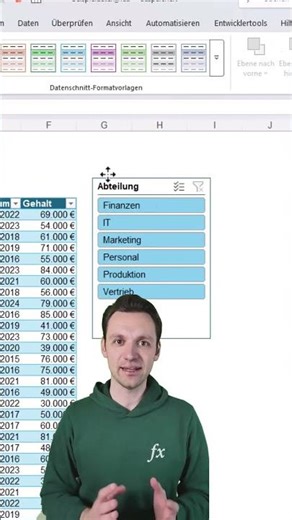 Datenschnitt in Excel
