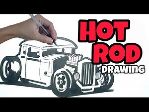 How to draw a Classic Hot Rod