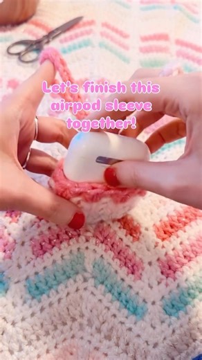 One of my favorite designs! Airpod crochet sleeve with a trigger ring🤭 #airpods #airpodcase