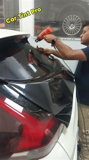 Rear Glass Window Tinting Heat Shrink Perfect Finish 🔥 #shorts