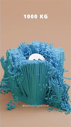 Satisfying Blender Simulation 100,000 kg Screw! #satisfying #3danimation #blender