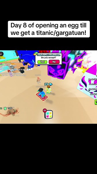 Opening Eggs in Pet Simulator Until Titanic Hatch