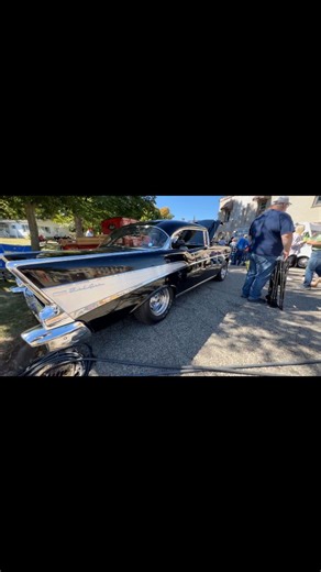 This Chevrolet 🖤🤍 Bel Air is 🤌🏼 Newport Antique Auto Hillclimb #Chevrolet #chevy #belair #chevroletbelair #chevybelair #retro #original #luxury #reels #dji #hillclimb #newport #indiana #classic #musclecar #vintagecar #oldcar #vibes #fyp #streetrod #video #custom #build #beautiful #restored #legend | Christopher Conner