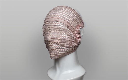 Rose Quartz Cotton Lace Full Face Mask - Sheer Veil Avant Garde Masquerade Festival Fashion - Etsy UK
