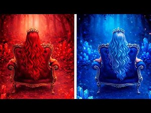 Ruby vs Sapphire Mermaid 🔴🔵 Fire vs Ice Transformation Battle!