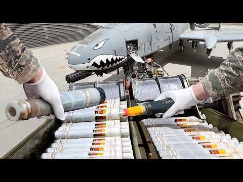 Loading and Firing A-10’s Scary 30 mm Gatling Gun