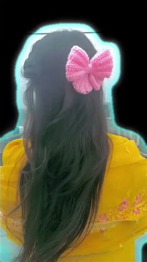 How to crochet hair bow #diykeychain #crochet #handmade #crocheting