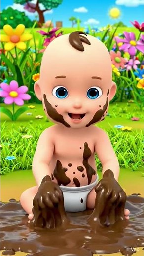 Cute Baby Cartoon Playing in Water 💦 | Full Masti Animation Video 😍👶