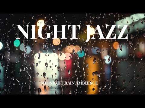 🌌 Rain Sounds for Sleeping with Slow Piano Jazz – Midnight Rain Ambience