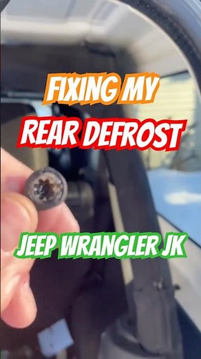 Fixing the rear defrost