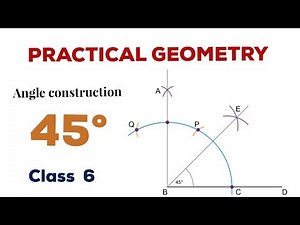 Class 6-PRACTICAL GEOMETRY /45° Construction with compass/step by step explanation/Learn And Score