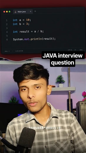 Why Does 10 / 3 Give 3 in Java? 🤯 | Integer Division Explained