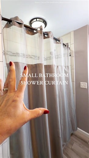 Affordable Shower Curtain Upgrade for Small Bathrooms