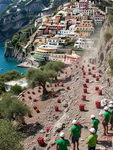 Dream Cliffside Villa Build on the Amalfi Coast! #construction #villa #amalfi