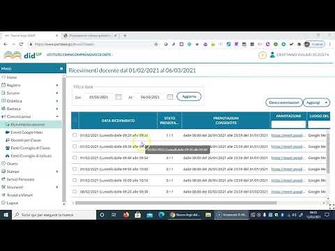 Tutorial Argo DidUp - Nuova modalità di prenotazione dei colloqui con le famiglie