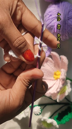 Crochet flower 🌸 #crochet #crochetflower #shorts #viralshorts