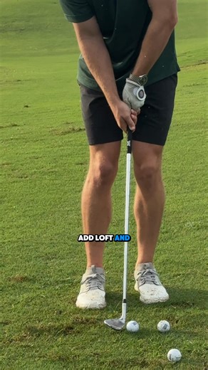 The two ball drill around the green for pitch shots can be a great one to stop trying to lift the ball up into the air. I typically see players do this by leaning back or breaking the wrists through impact causing them to hit the ground early, or the middle of the ball as shown here. This is a great drill to force you to keep that weight forward and not help the ball up, just note you don’t want your head dropping or lowering to do this. . #golf #golftips #golfswing | Brycecopegolf
