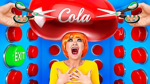 176K views · 2.4K reactions | 100 mystery buttons vs 100 giant balloons || only 1 will let you escape the box by 123 go! food: | 123 GO FOOD | Facebook