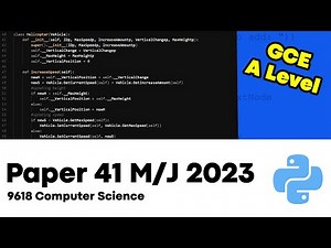 9618 Computer Science Paper 4 May/June 2023 Variant 1 | Python