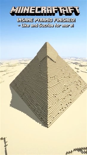 [#3] 👑 Minecraft Built The Great Pyramid of Giza in 8 SECONDS! #WorldWonder