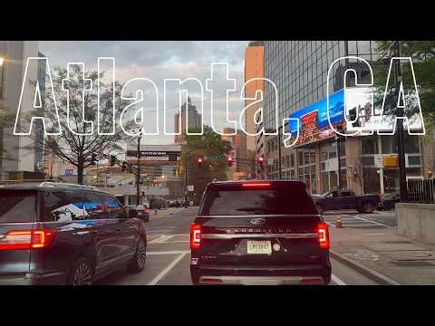 4K POV Friday Evening Drive Atlanta GA 🌆🚗 | Downtown Traffic, City Lights & Weekend Vibes