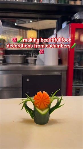 🥒Making beautiful food decorations from cucumbers🥒 #shortsfeed #shorts #craft #diy