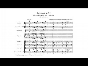 Mozart: Flute and Harp Concerto in C major, K 299/297c (with Score)