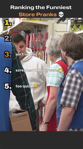 Ranking the funniest store pranks 😂😂💀 #store #funny #ranking #prank #fyp #shorts