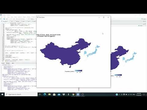 Maps with R: choropleth map with ggplot2 | map of China, Japan and South Korea || 01