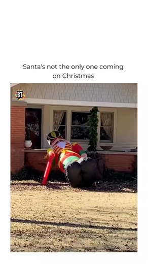 Busted Tees on Instagram: "Jizz the season Follow @bustedtees for more! Only on the internet do you get a funny inflatable nutcracker decoration that falls over but refuses to quit, endlessly swinging one arm like he’s still on the job. This hilarious Christmas inflatable fail turns a classic holiday yard decoration into pure comedy gold, making it look like the nutcracker is aggressively cracking imaginary nuts long after defeat. Perfect for viral holiday memes, Christmas decoration fails, and 
