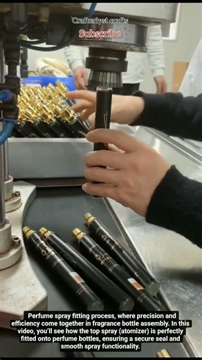 Perfume Spray Cap Fitting Proces Fragrance Bottle Assembly Industrial Manufacturing#satisfying#viral