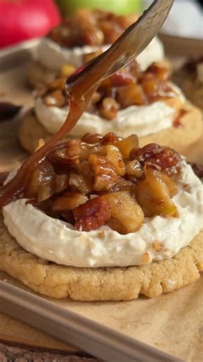 Apple cheesecake cookies with a creamy surprise center