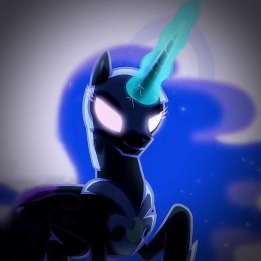 Magical My Little Pony Scene Featuring Princess Luna and Nightmare Moon