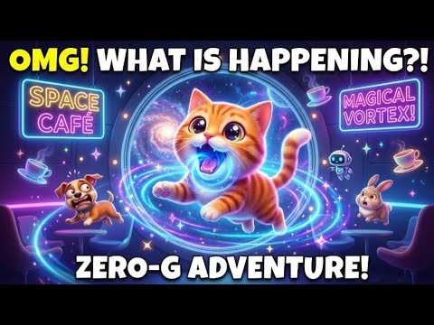 “Space Cat Eats All Animals in Zero Gravity 🐾🌙 | Funny Talking Creatures ASMR”