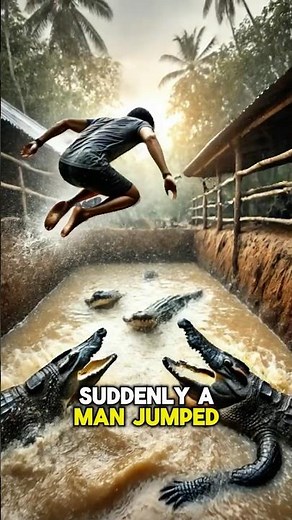 You Won’t Believe Why He Jumped into a Crocodile Pit!