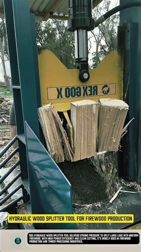 Hydraulic wood splitter tool for firewood production #tool