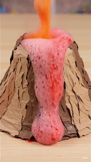 DIY Volcano Experiment 🌋 | Amazing Science Craft at Home #viral