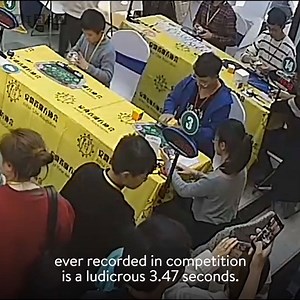 9.1M views · 3.5K reactions | The current world record for solving a Rubik's cube is 3.47 seconds. Could it be faster? | WIRED | Facebook