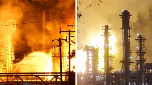 Major fire erupts at Geelong oil refinery