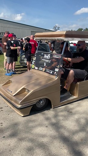 Custom Bagged Diesel Golf Cart for Dragging Enthusiasts