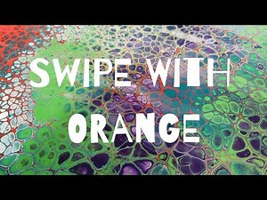 Fluid Art SWIPE with ORANGE - Acrylic Pour Technique, crazy cells! I let my awesome patrons pick the colors and technique and this is what we came up with! Materials used: Artists loft flow acrylics Decoart fluid acrylics Floetrol Water Spot on treadmill silicone 11x14 canvas 12 inch paint swipe tool Paint Ratios: 50% floetrol, 30% paint, 20% water Learn everything you need to know about acrylic pouring in my new online workshop: https://thepainterinyou.com/courses/online-paint-pouring-workshop/
