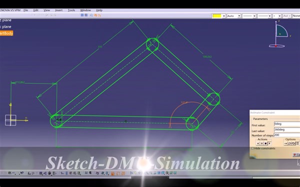 CATIA草图Dmu运动仿真模拟_汽车钢板弹簧悬架柔性运动仿真