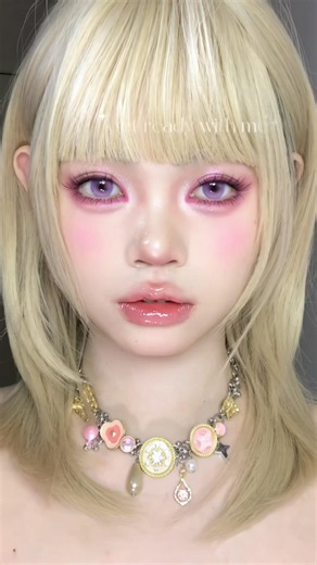Pink anime makeup tutorial 💖✨ #makeup #makeuptutorial #grwm #beauty