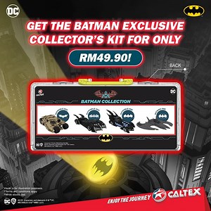 The Batman Exclusive Collector's Kit is exactly what you should be eyeing to get if you’re looking to get the full Batman Collection. It doesn’t come with all the collectibles, but it makes for a nice space for you to keep them! Get it today from a Caltex station near you. Visual is for illustration purposes. While stocks last. Terms and conditions apply: https://bit.ly/CaltexBC2021 #CaltexMY #EnjoyTheJourney #CaltexCubaTry #CaltexBatmanCollection #Batman #DCComics | Caltex Malaysia