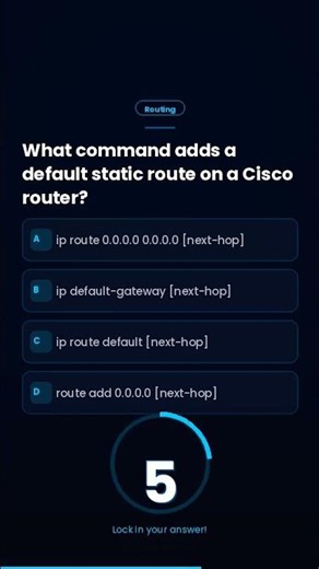 Quick Networking Quiz | Routing | CloudNet Engineer