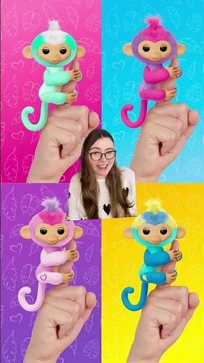 Fuzzy Fingerlings?! This is BANANAS!!!🍌🐵🍌 #fingerlings #shorts