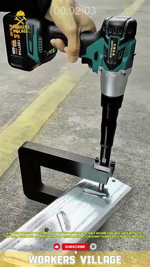 This tool, which acts as a perforating or pressing machine, is designed to make holes in metal