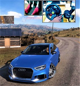 Power-sliding around on Audi RS3 Sedan. #ForzaHorizon5 | OBiFLY