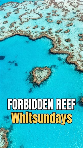 The Reef Shaped Like a Heart 💙 Whitsundays, Australia #Shorts